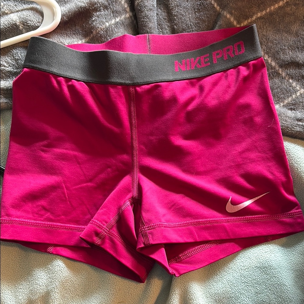 Nike Pink and Gray Athletic Shorts